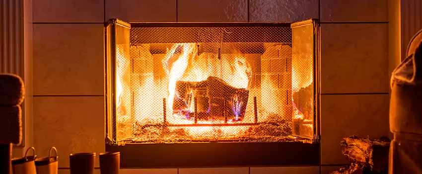 Mendota Hearth Landscape Fireplace Installation in Parma, Ohio